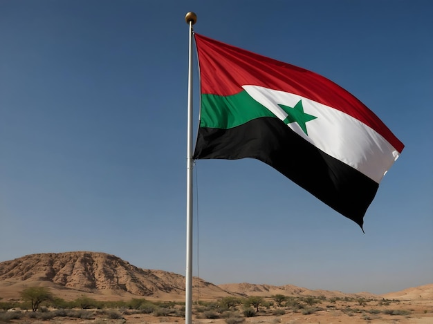 Photo elegant jordan flag design for digital use