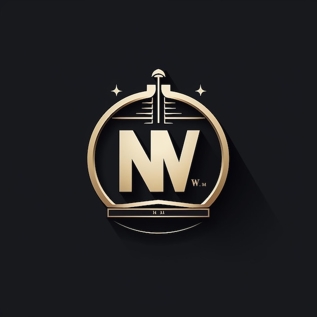 elegant letter NIW or NW and building logo concept