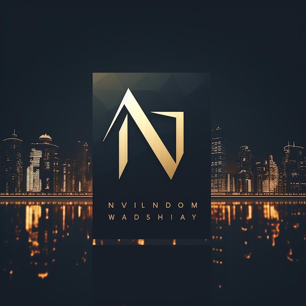 elegant letter NIW or NW and building logo concept