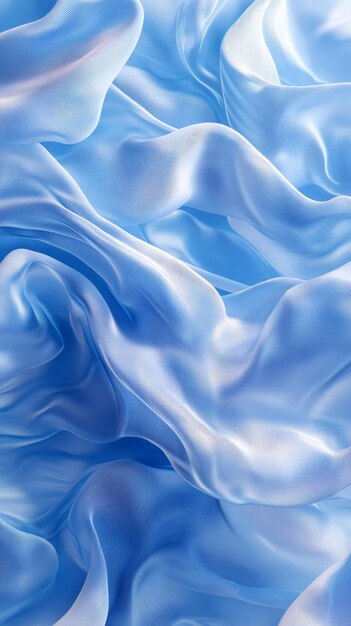 Photo elegant light blue satin fabric with luxurious texture