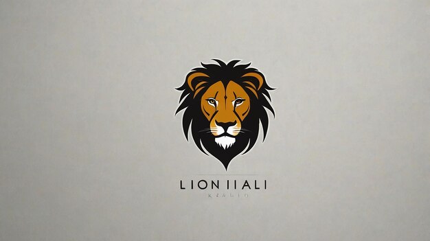 Photo elegant lion head logo