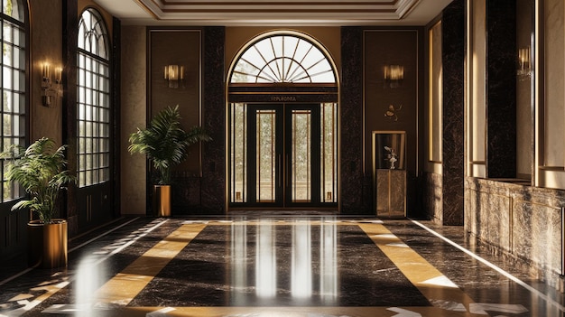 Photo elegant lobby interior design