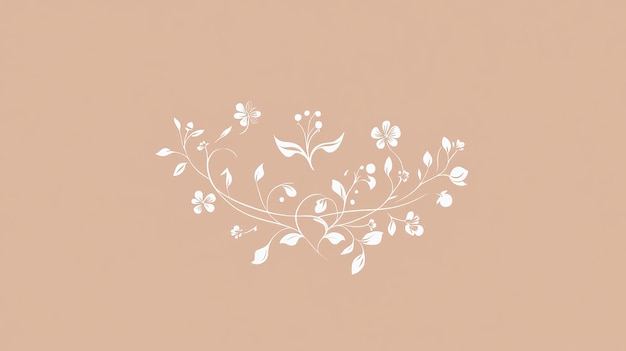 Photo an elegant logo for a wedding planner featuring sophisticated typography and a delicate floral motif