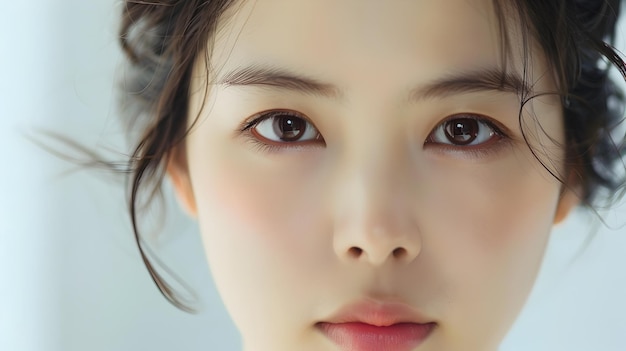 Elegant and Luminous Asian Beauty in Minimalist Portraiture