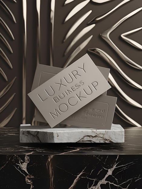 Photo elegant luxury business card mockup premium design for highend branding