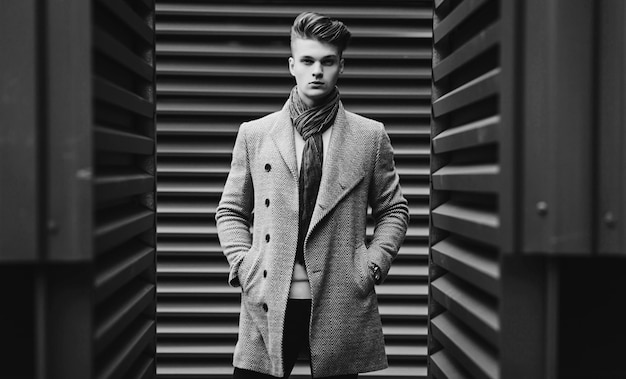 Elegant man in coat