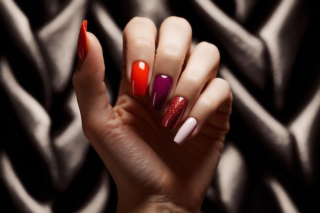 Elegant Manicure Photos with Vibrant Nail Colors