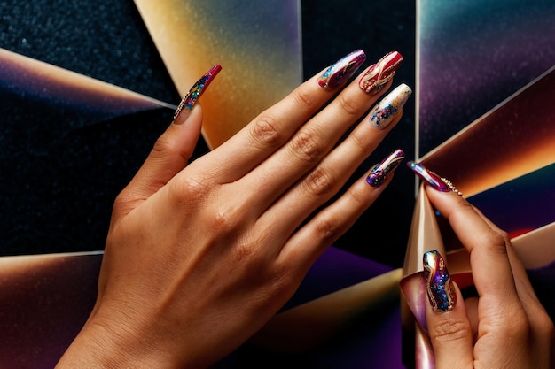 Elegant Manicure Photos with Vibrant Nail Colors