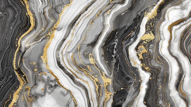 Photo elegant marble ink texture background with gold accents for creative applications