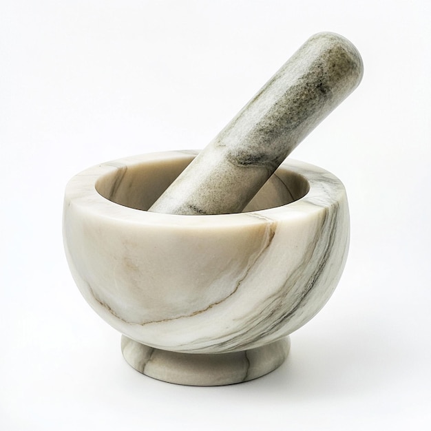 Elegant marble mortar and pestle set