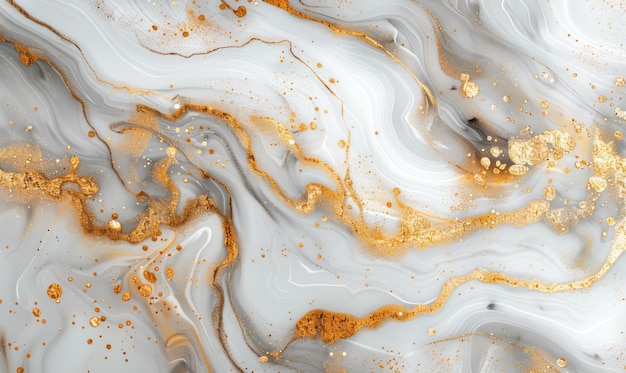 Elegant marble texture with flowing golden veins and a luxurious feel Generate AI