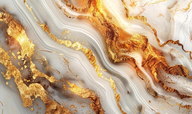 Elegant marble texture with flowing golden veins and a luxurious feel Generate AI