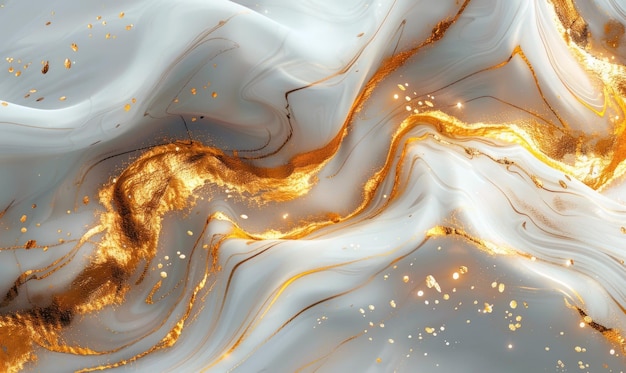 Elegant marble texture with flowing golden veins and a luxurious feel Generate AI