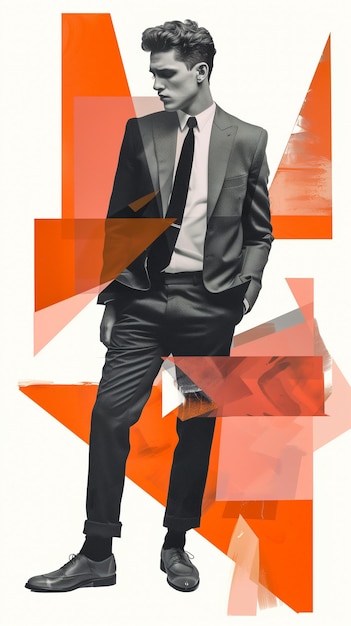 elegant masculine collage for summer sales