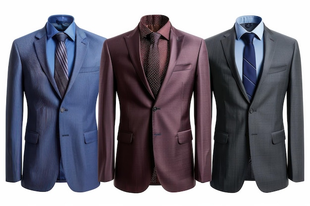 Elegant men39s suits displayed together showcasing a range of styles and colors for formal occasions and business meetings