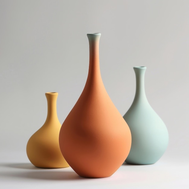 Photo elegant minimalist ceramic vase set