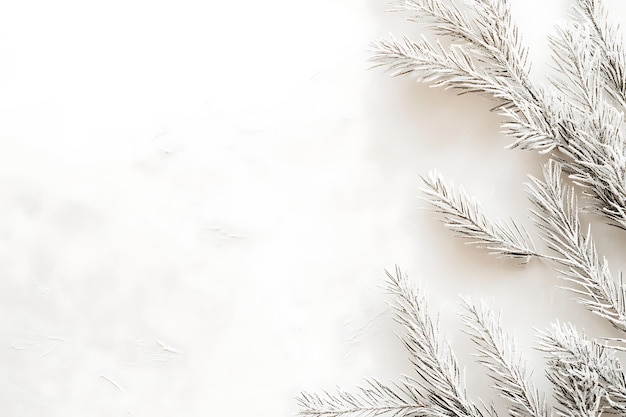 Elegant Minimalist Holiday Background with Subtle Pine Branches