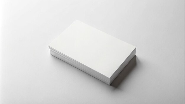 Elegant Minimalist White Business Card Mockup