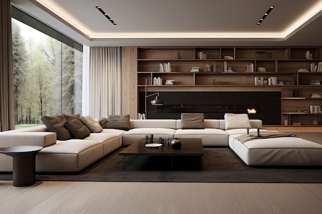 Elegant modern living room furniture arrangement