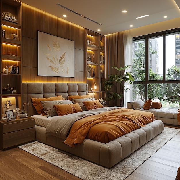 Elegant Modern Minimalist Master Bedroom Design