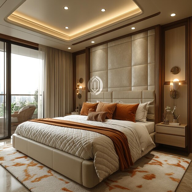 Elegant Modern Minimalist Master Bedroom Design