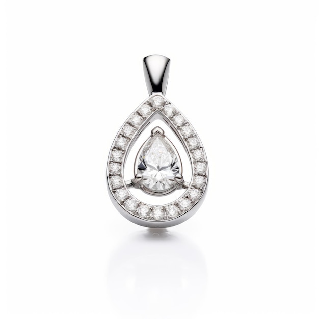 Elegant Pear Pendant With Cubic Zirconia Stones Exquisite Craftsmanship