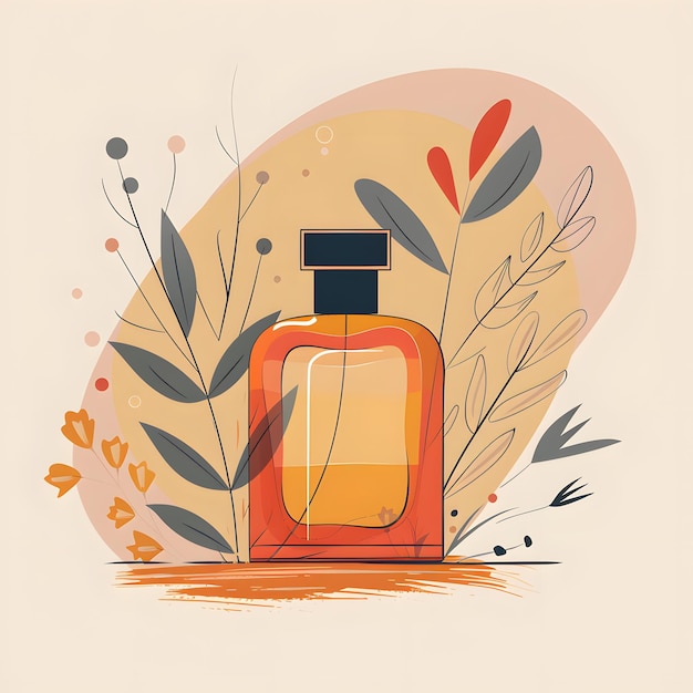 Photo elegant perfume bottle artistic illustration of luxury and fragrance design