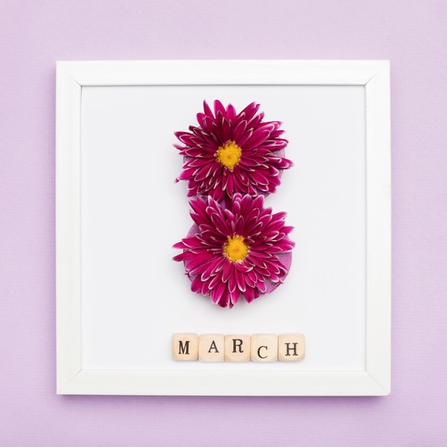 Elegant picture frame with flowers