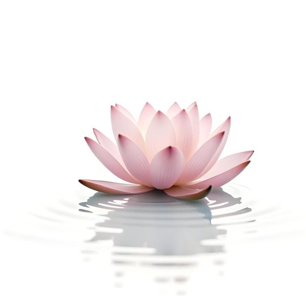 Photo elegant pink lotus flower illustration perfect for mindfulness and serenity