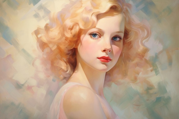 Elegant portrait of blonde woman