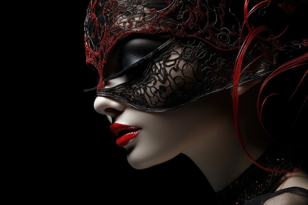 Elegant portrait of a mysterious girl masquerade incognito enigma mystery mask ball deluxe secret