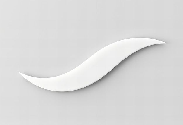 Photo elegant presenting white smooth curved shape on a grey background