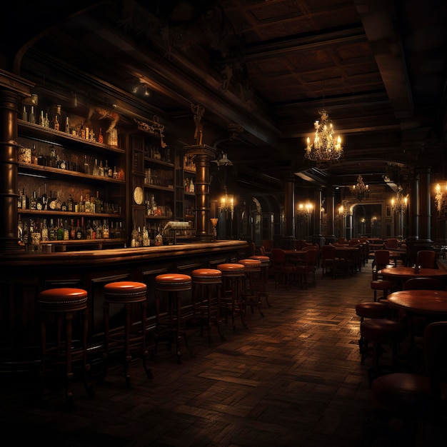 elegant pub wallpaper dark background earthy colors