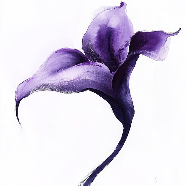 Photo elegant purple calla lily