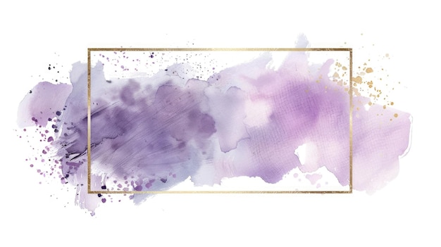 Elegant Purple and Gold Watercolor Splash Background