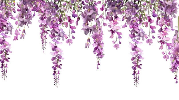 Photo elegant purple hanging flowers illustration