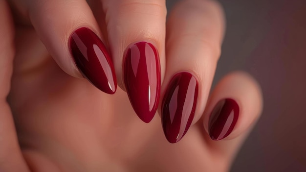 Elegant Red Manicure Closeup Perfect Nails Beauty and Fashion Nail Art Inspiration