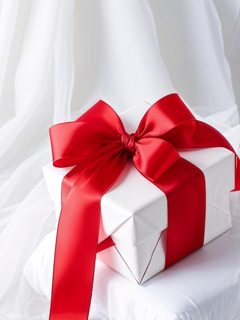 Elegant Red Ribbon and Bow for Gift Decoration