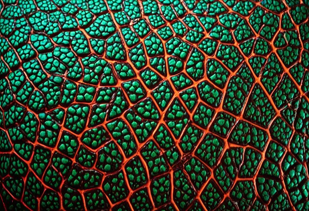 Photo elegant reptile skin with geometric patterns and neon highlights