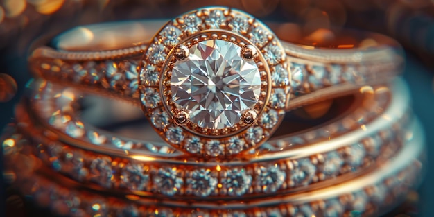 Elegant Ring Gleaming With Diamond Brilliance