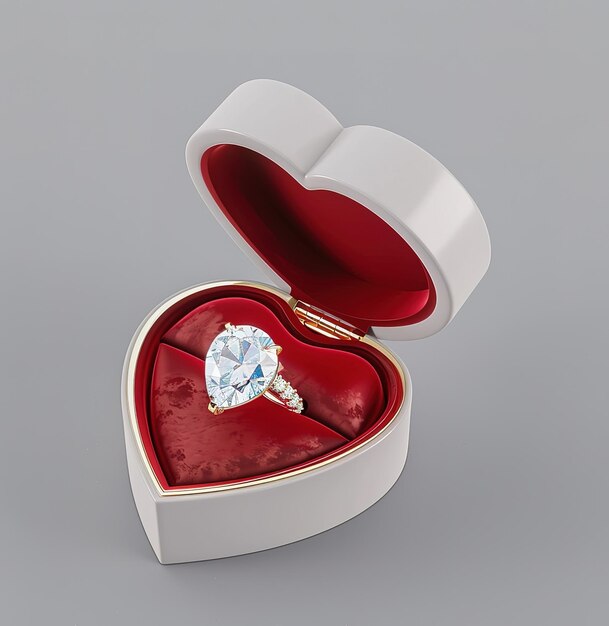 Elegant ring in a luxurious velvet box romance and eternal love