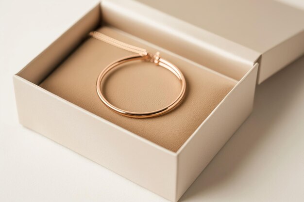 Elegant rose gold bracelet in a box