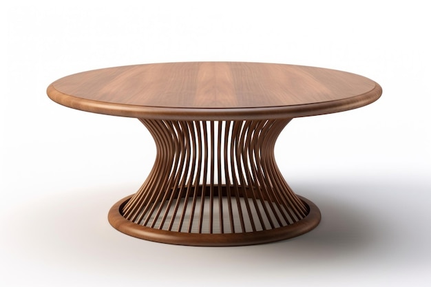 Elegant round wooden table