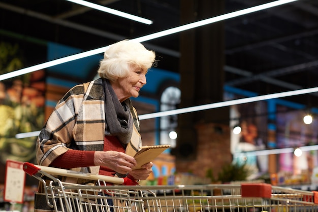 Elegant Senior Lady in Grocery Store