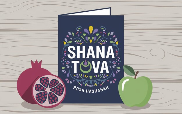 Photo elegant shana tova greeting for rosh hashanah celebration