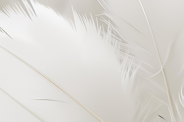 Elegant and smooth white feather texture for serene and pure background designs