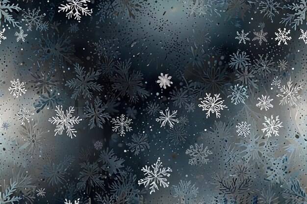 Elegant Snowfall Abstract Design