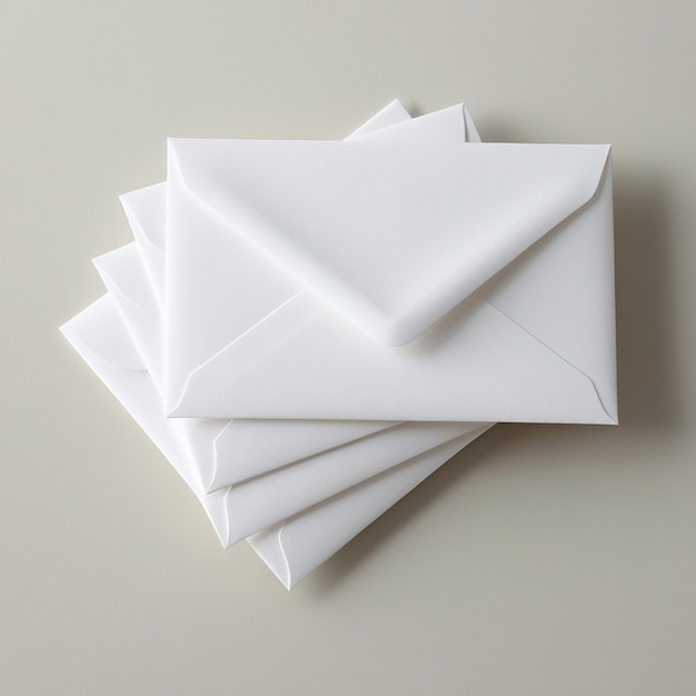 elegant stacked white envelopes