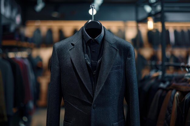 Photo elegant suit jacket on display in fashion store