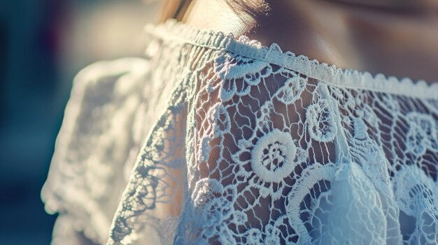 Photo elegant summer dress with lace details